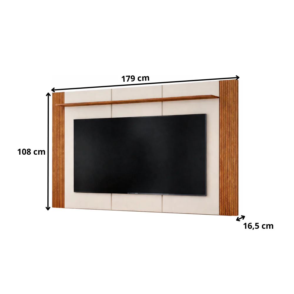 Painel para TV até 65" Ripado 179cm Helo DJ Móveis - Image 7