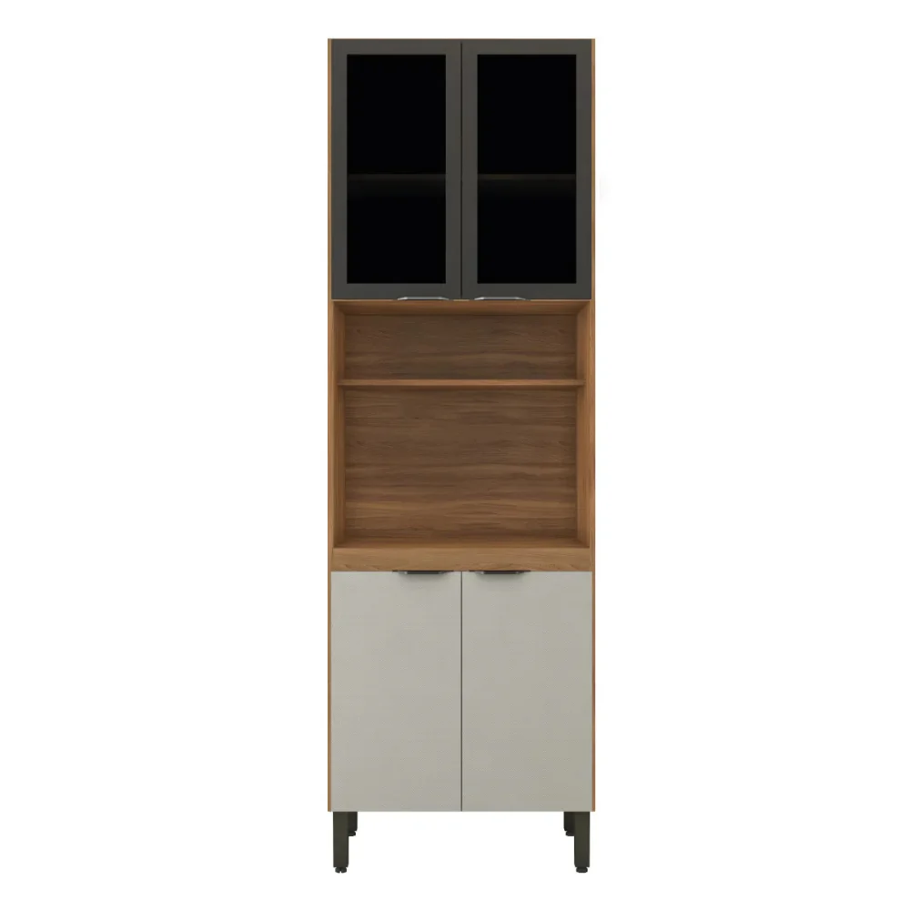 Paneleiro 70 cm 2 Portas de Vidro e 2 Portas MDP Firenze Demóbile - Image 11