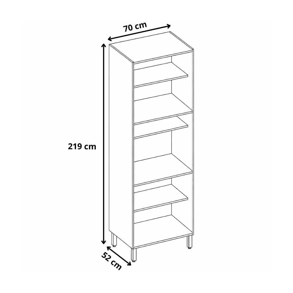 Paneleiro 70 cm 2 Portas de Vidro e 2 Portas MDP Firenze Demóbile - Image 8