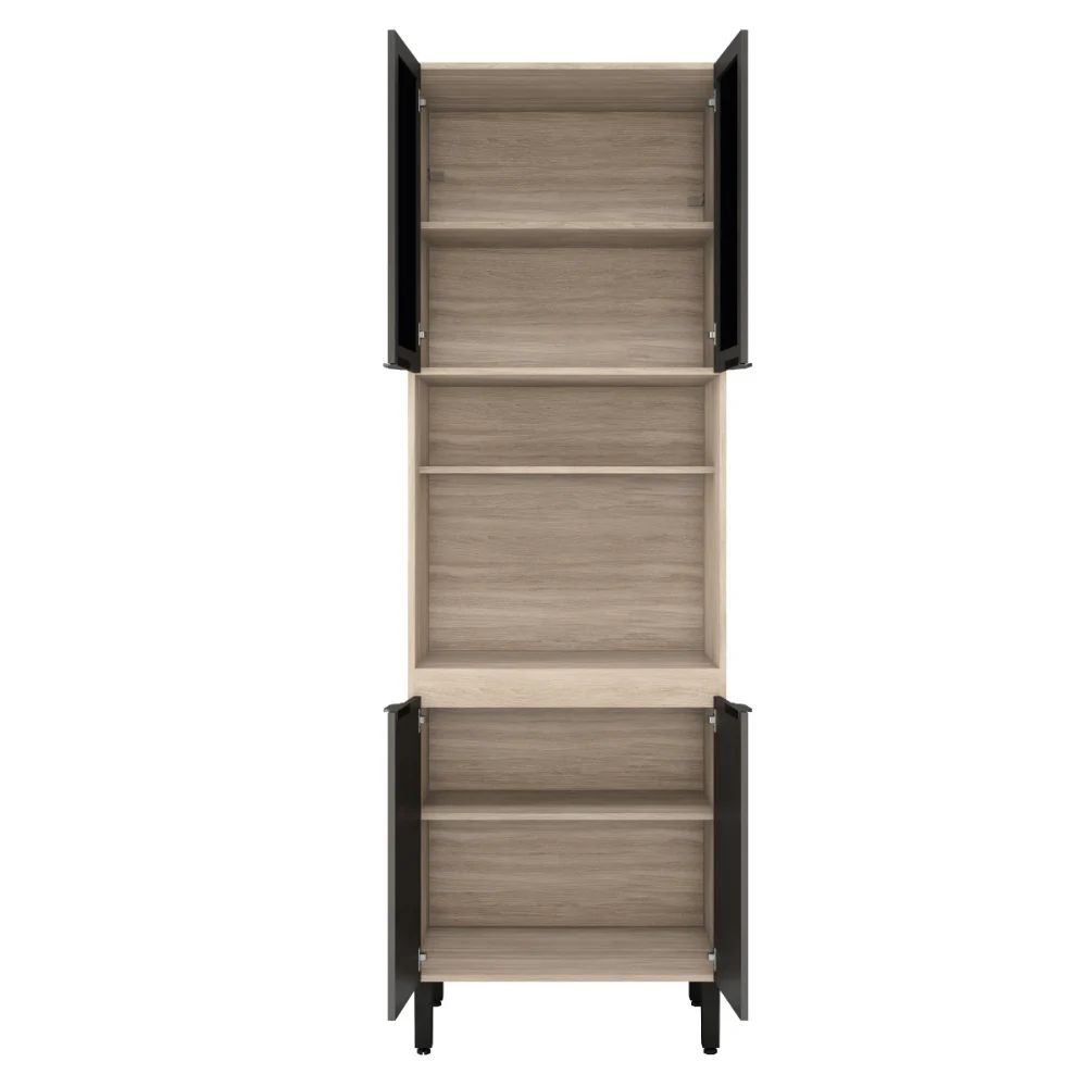 Paneleiro 70 cm 2 Portas de Vidro e 2 Portas MDP Firenze Demóbile - Image 9