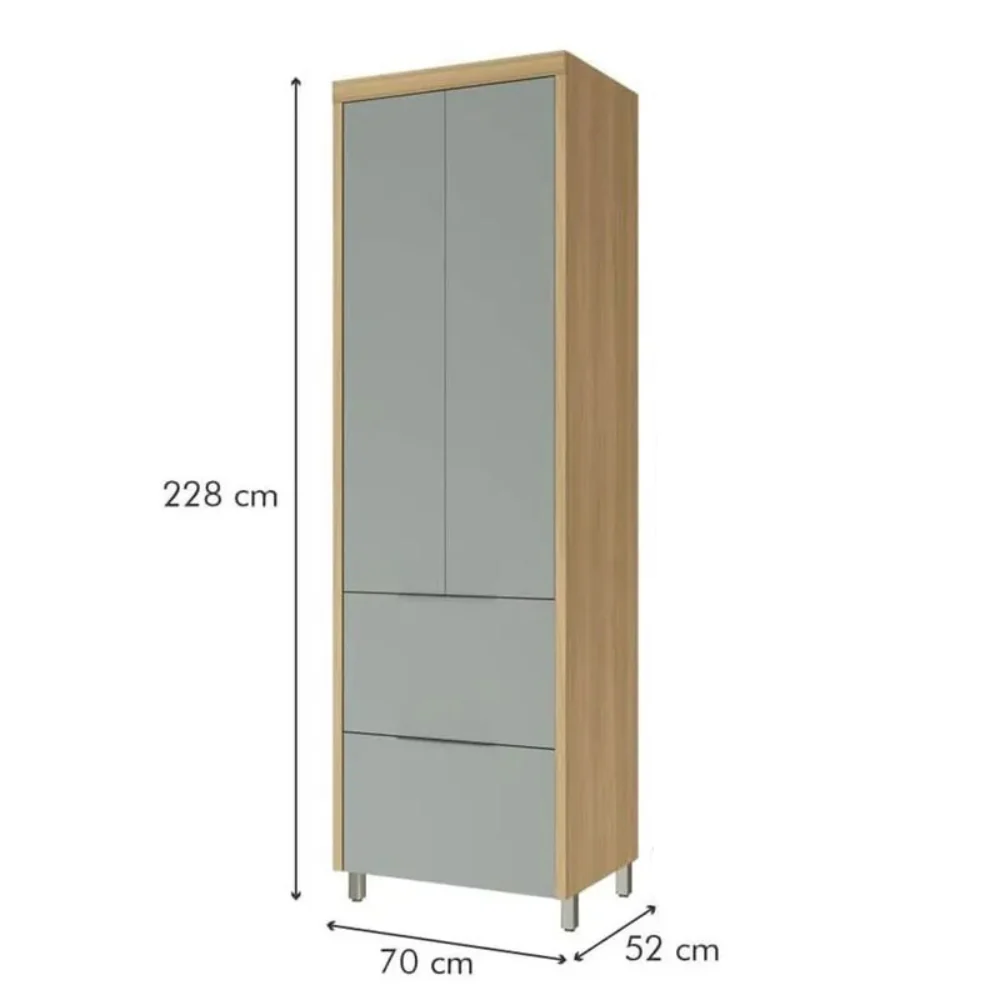 Paneleiro Torre Quente 2 Portas 2 Gavetas 70cm  Marquesa Nesher - Image 4