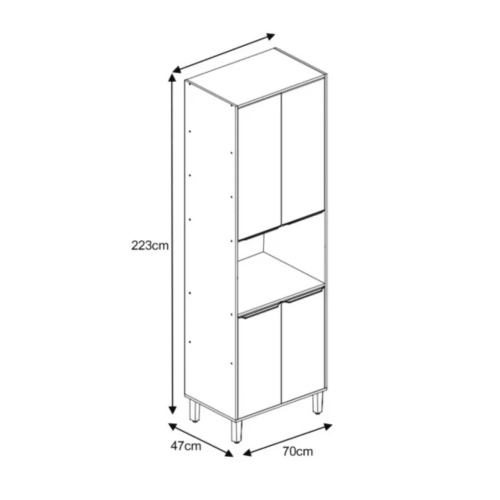 Paneleiro Torre Quente 4 Portas 70cm Esplendida MGM - Image 4