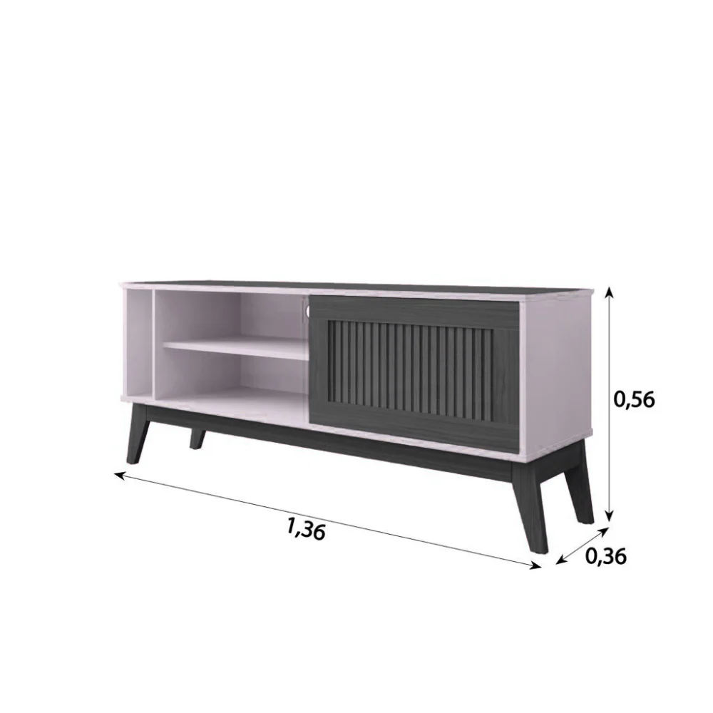 Rack para TV até 55" 1 Porta de Correr Aruba EDN - Image 7