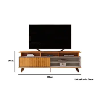 Rack para TV até 70" 1 Porta de Correr Flow DJ Móveis - Image 4