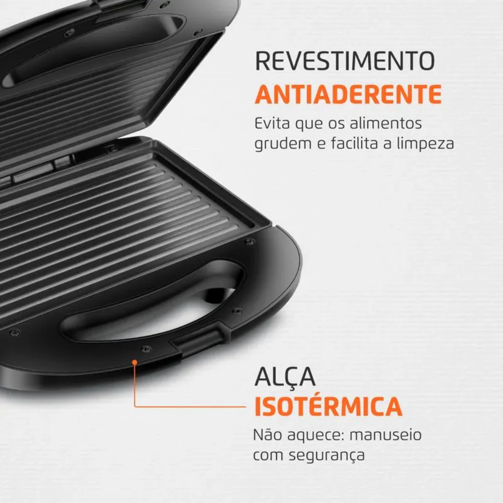 Sanduicheira/Grill Mondial S-20 750W - Image 4