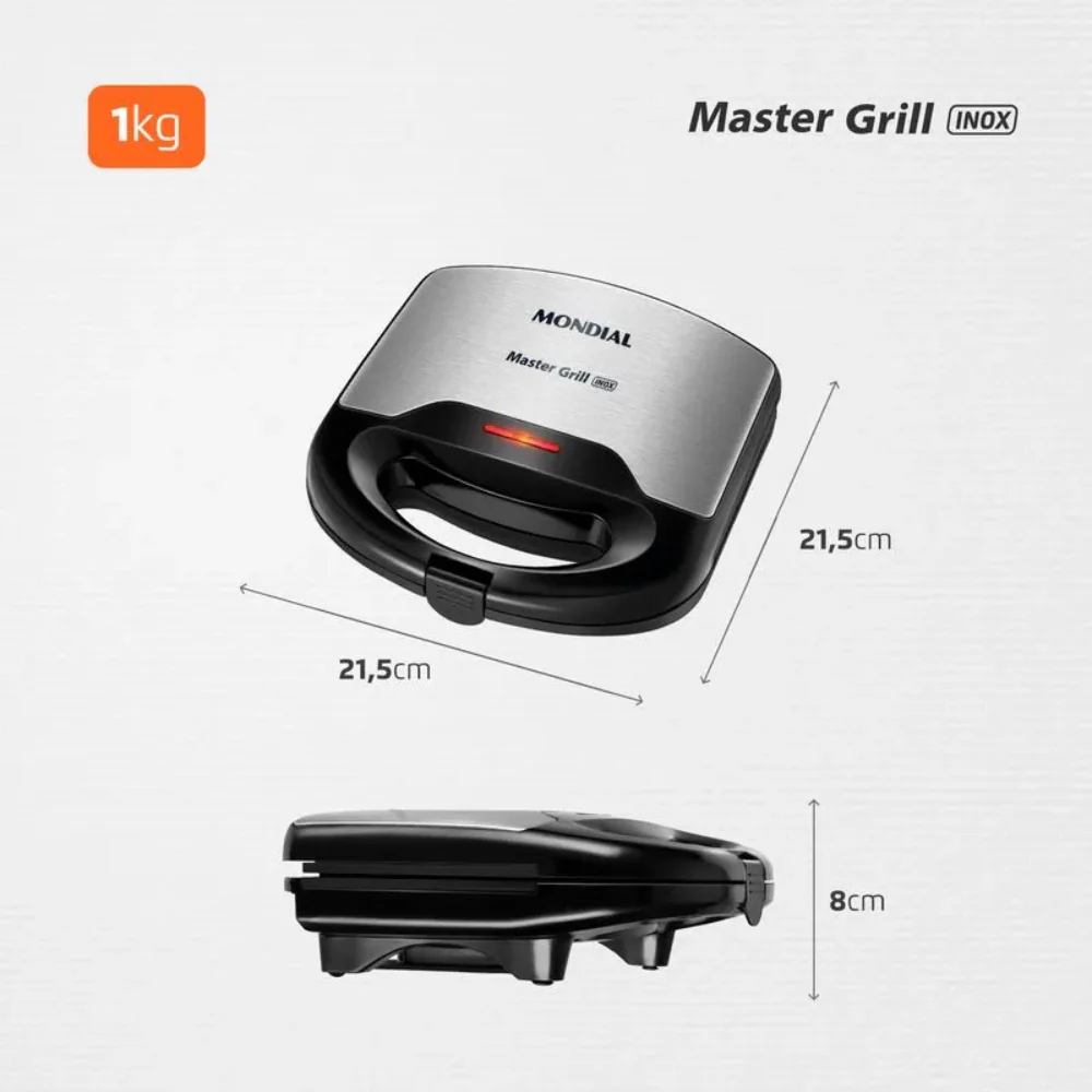 Sanduicheira/Grill Mondial S-20 750W - Image 6