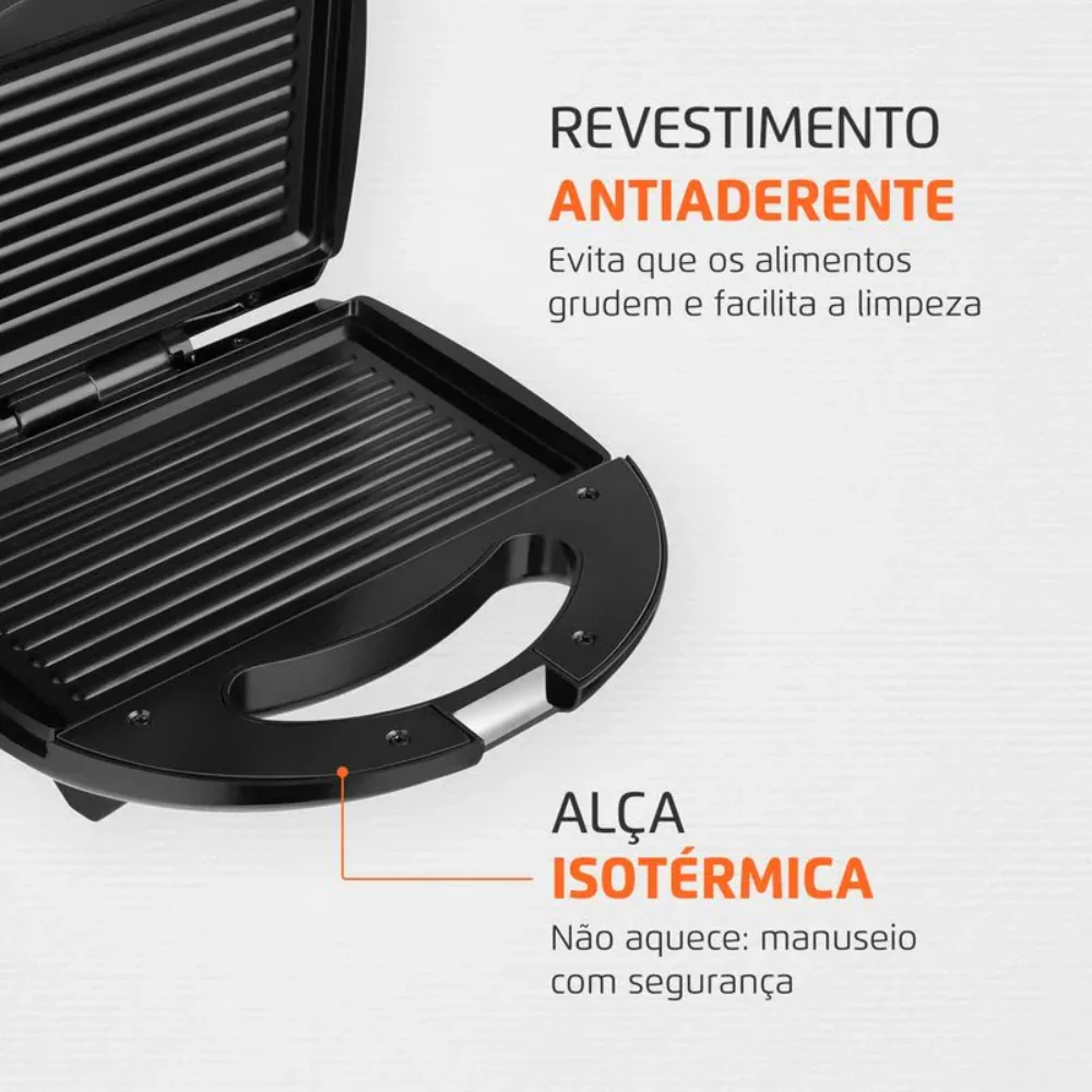 Sanduicheira/Grill Mondial Ultra S-13 750W - Image 4