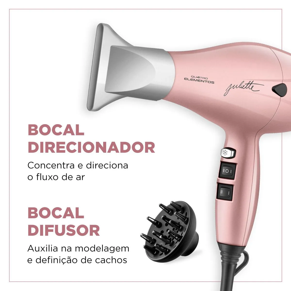 Secador de Cabelo By Juliette Mondial Golden Rose 2000W SCP-JU-01 - Image 6