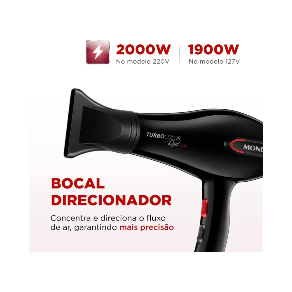 Secador de Cabelo Color Red SC-41 Mondial - Image 3