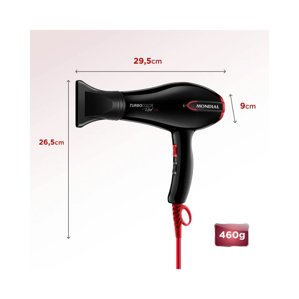 Secador de Cabelo Color Red SC-41 Mondial - Image 6