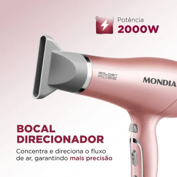 Secador de Cabelos Mondial Golden Rose 2000W SC-32 - Image 3