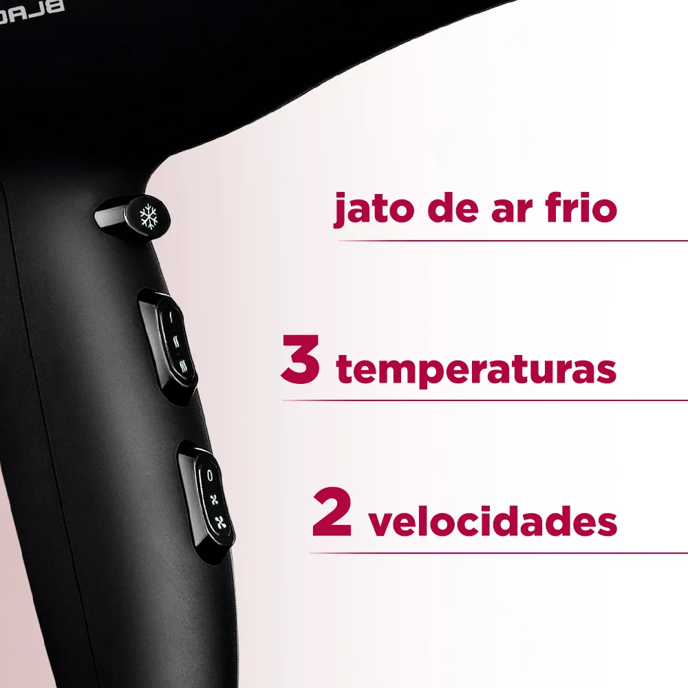 Secador de Cabelos Mondial Power Shine Black Íon SC-13 - Image 4