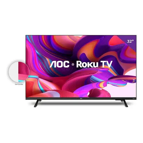 Smart Tv 32" Hd Led Hdmi 1 Usb Wifi Roku Aoc - Image 4