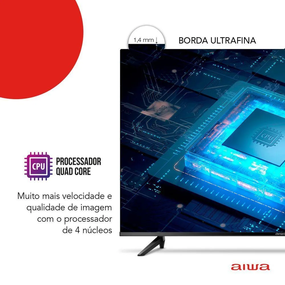 Smart TV 32" Led AWS-TV-32-BL-02 Wi-fi 2 HDMI 2 USB Aiwa - Image 4