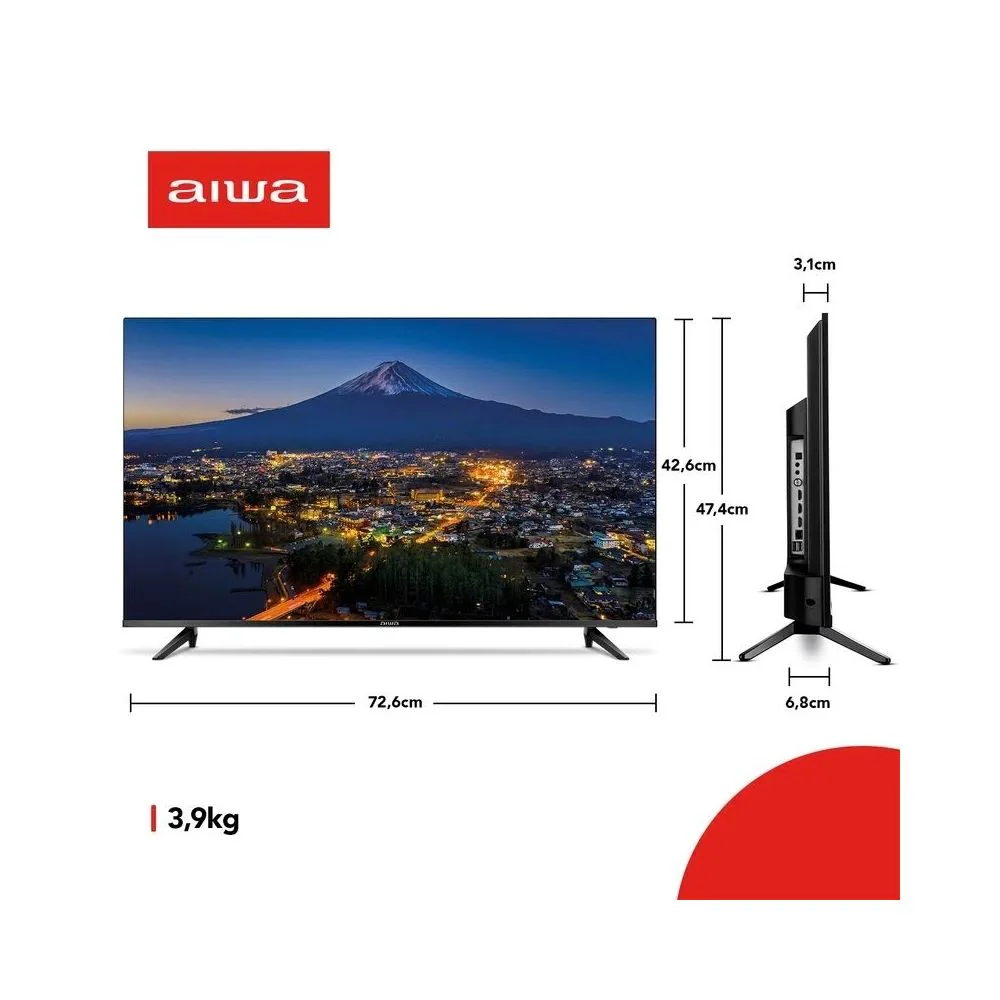 Smart TV 32" Led AWS-TV-32-BL-02 Wi-fi 2 HDMI 2 USB Aiwa - Image 6