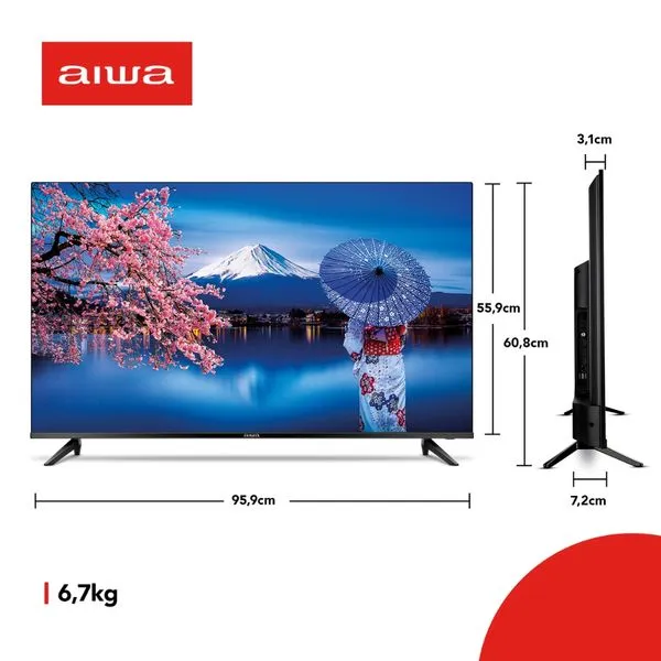 Smart TV 43" Full HD  AWS-TV-43-BL-02-A Wi-fi 2 HDMI Aiwa - Image 10