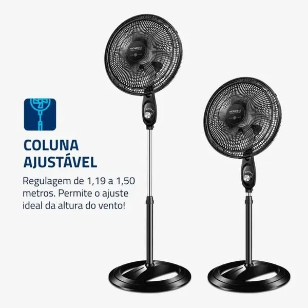 Ventilador de Coluna 6 pás  40 Cm VSP-40C-NB  Mondial - Image 3