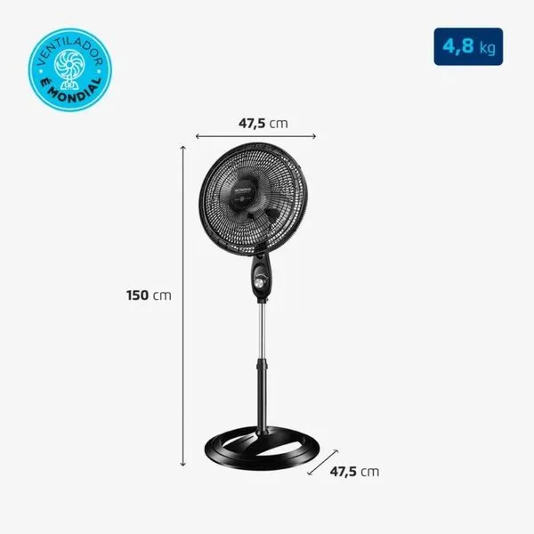 Ventilador de Coluna 6 pás  40 Cm VSP-40C-NB  Mondial - Image 8