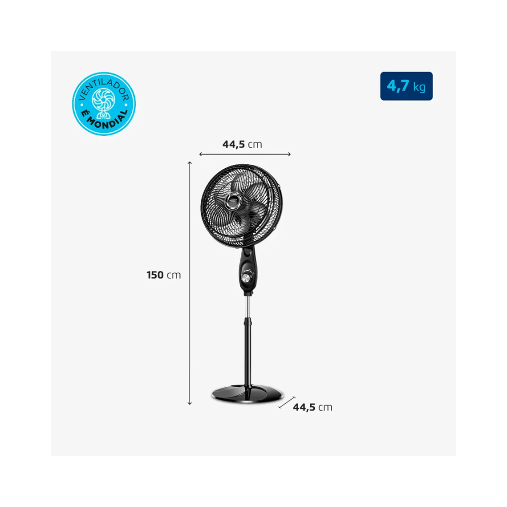 Ventilador de Coluna Mondial 6 pás Turbo VT-30C-NB - Image 7